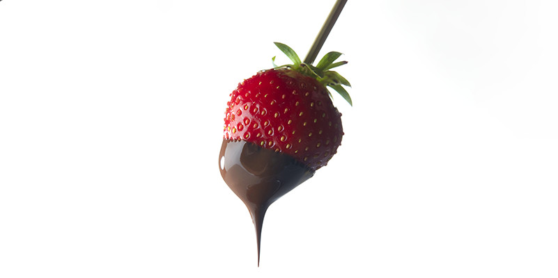 Sucette fraise-chocolat